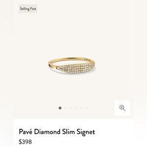 Mejuri Pave 14K Solid Gold Ring